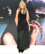 【Flare up】Draped Mesh Layered Long Skirt [Black / Gray]