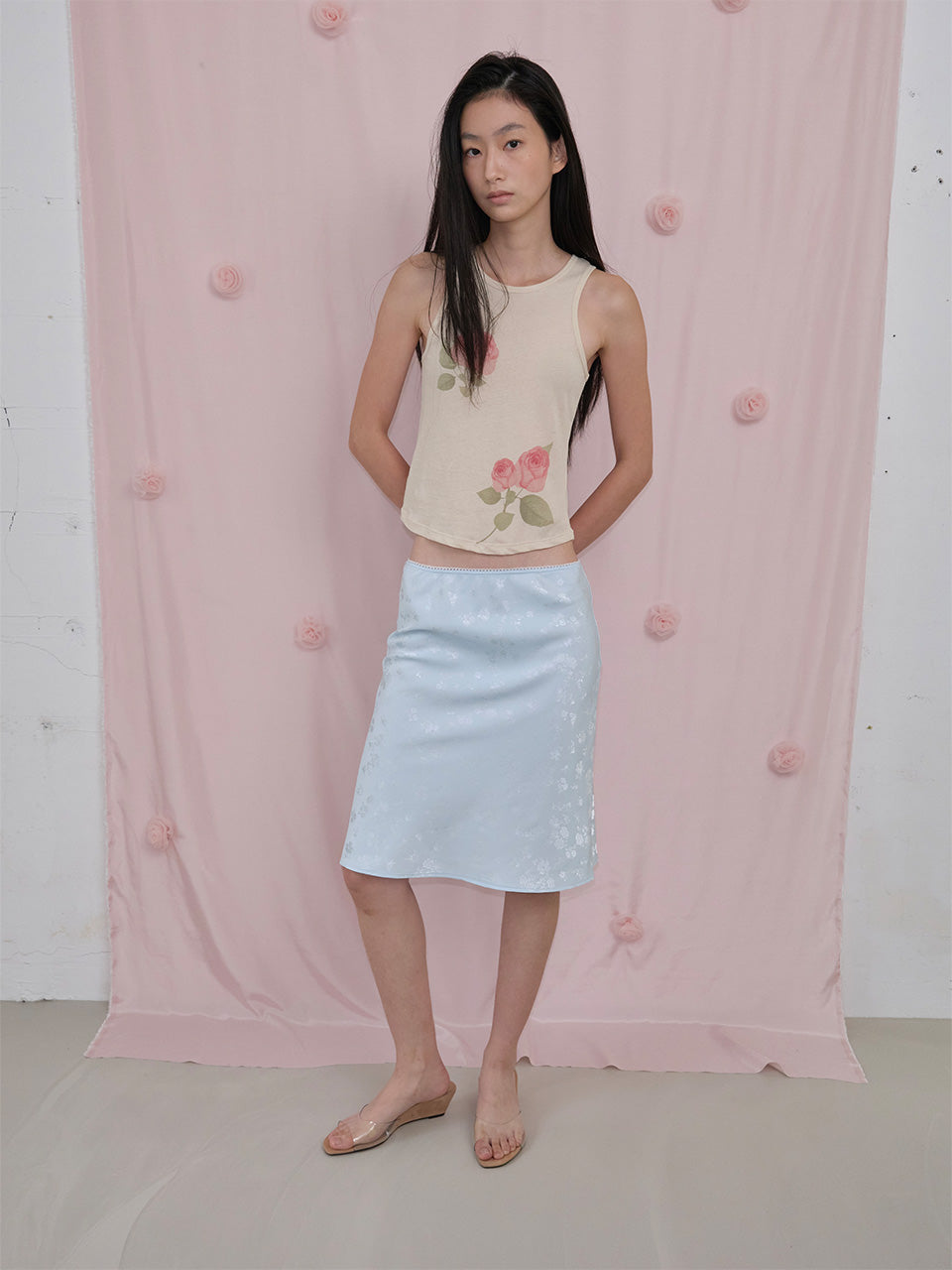 【THE PORTA】ROSE SLEEVELESS TOP - 2 colors