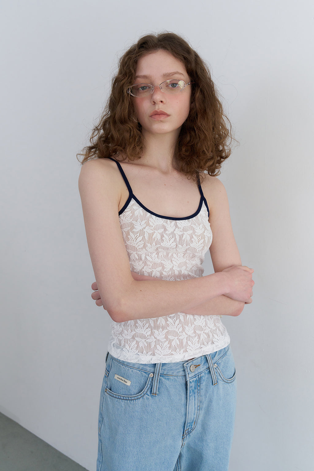 【overdue flair】TEXTURE COMBI SLEEVELESS - 2 colors