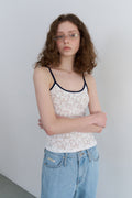 【overdue flair】TEXTURE COMBI SLEEVELESS - 2 colors