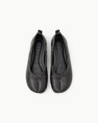 【PAES】Leather String Vintage Flat  [ White / Black ]
