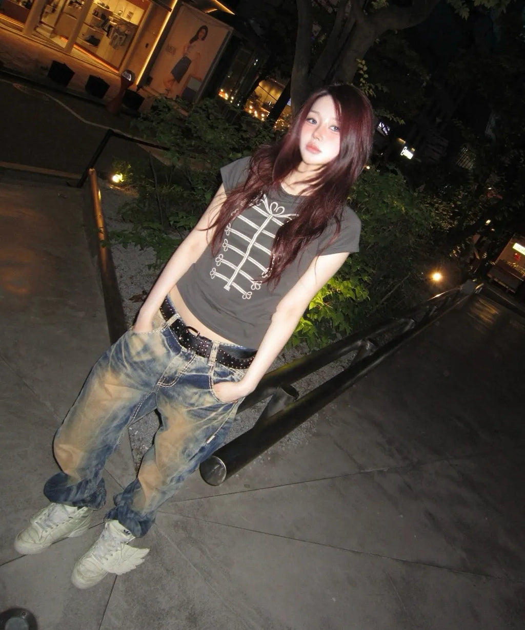 【Fancy Club】IMPERIAL BOATNECK TOP [White melange / Charcoal]