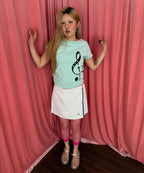 【Fancy Club】CLEF SYMBOL TEE [White / Mint]