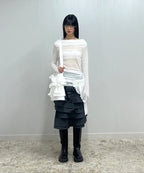 【Flare up】Faye Frill Long Sleeve - White