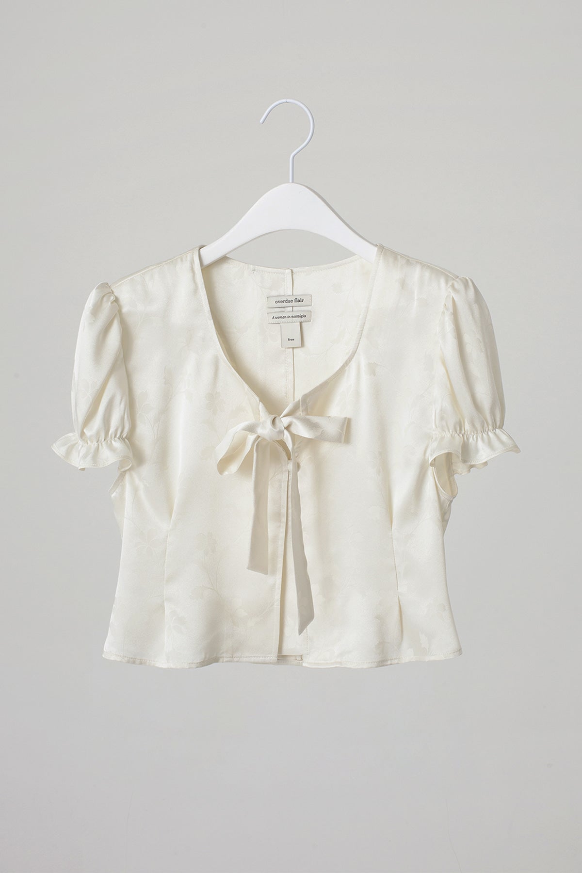 【overdue flair】JACQUARD CROP BLOUSE