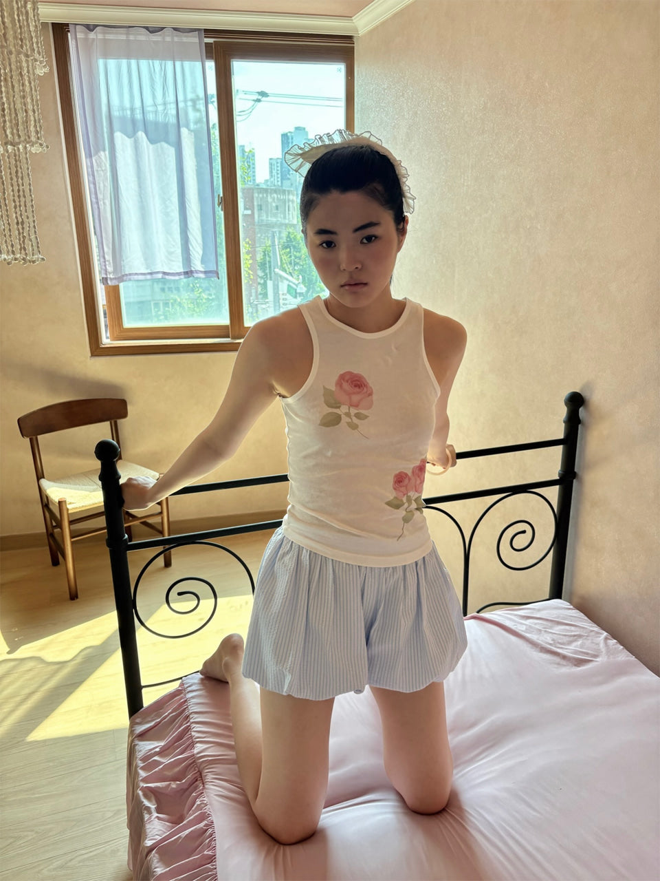 【THE PORTA】ROSE SLEEVELESS TOP - 2 colors