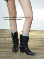 【jakana】MOOREYU ATELIER BUCKLE SHORT ANKLE BOOTS