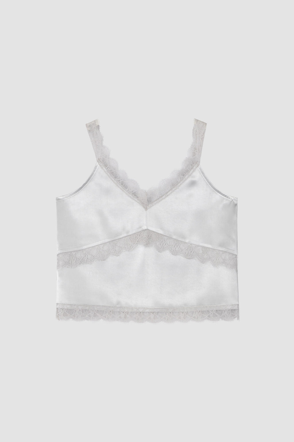 【overdue flair】LACE SATIN SLEEVELESS - 2 colors
