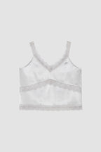 【overdue flair】LACE SATIN SLEEVELESS - 2 colors