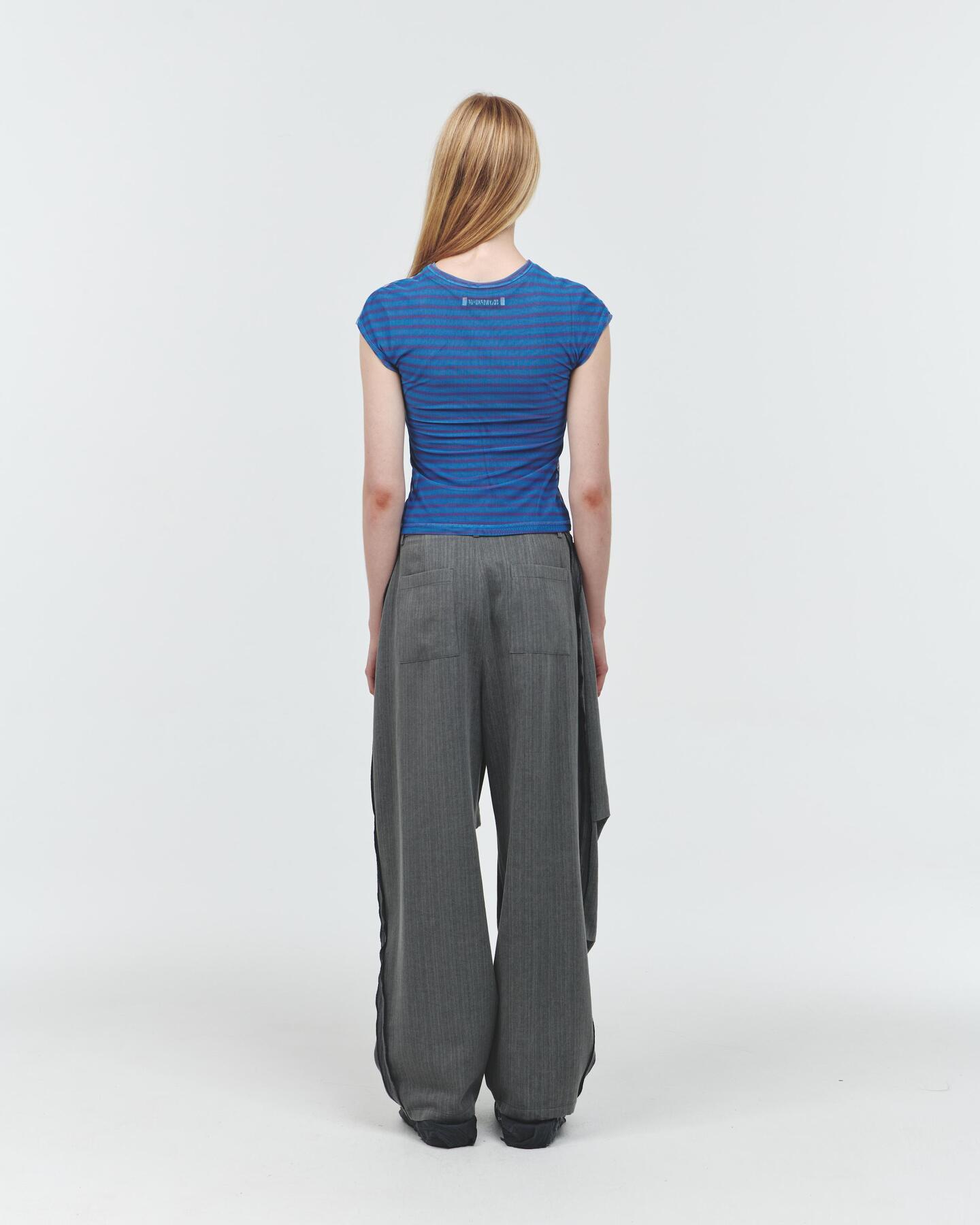 【odlyworkshop】Mesh checked Tee - 3 colors