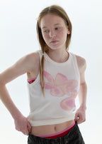 【PISCESS】Flower Sleeveless Top - 4 colors