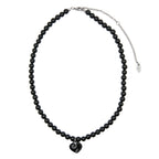 【NFF】eternal gemstone necklace - black