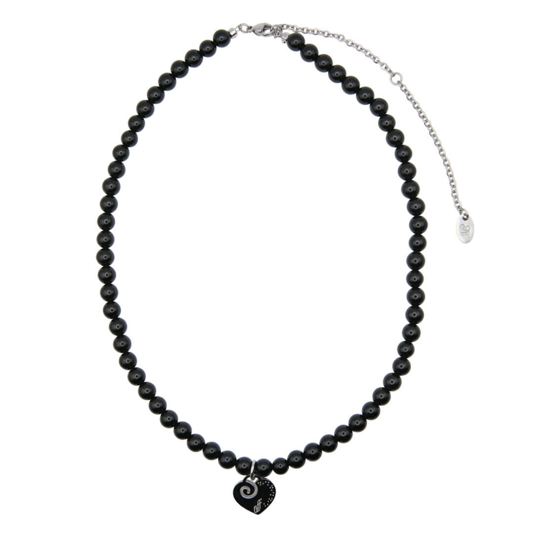 【NFF】eternal gemstone necklace - black