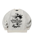 【niceghostclub】TORNADO LOGO KNIT [BLACK / WHITE]