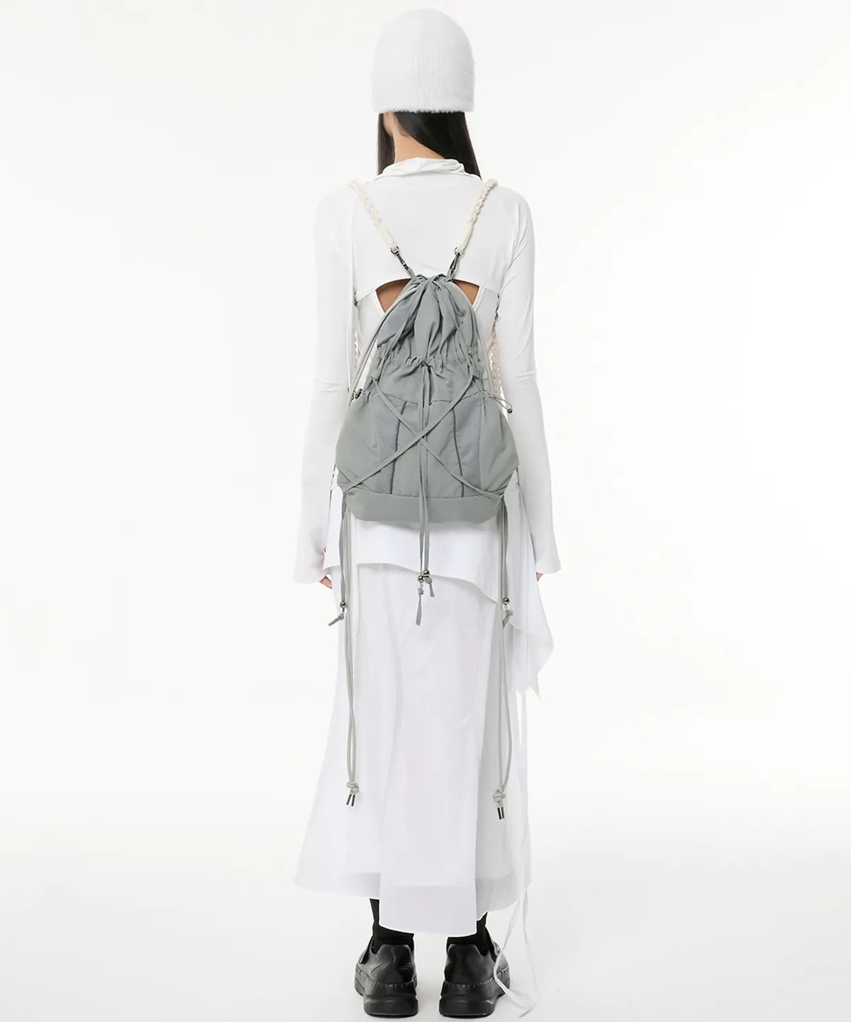 【Flare up】Division Gym Sack [Black / Light Gray]