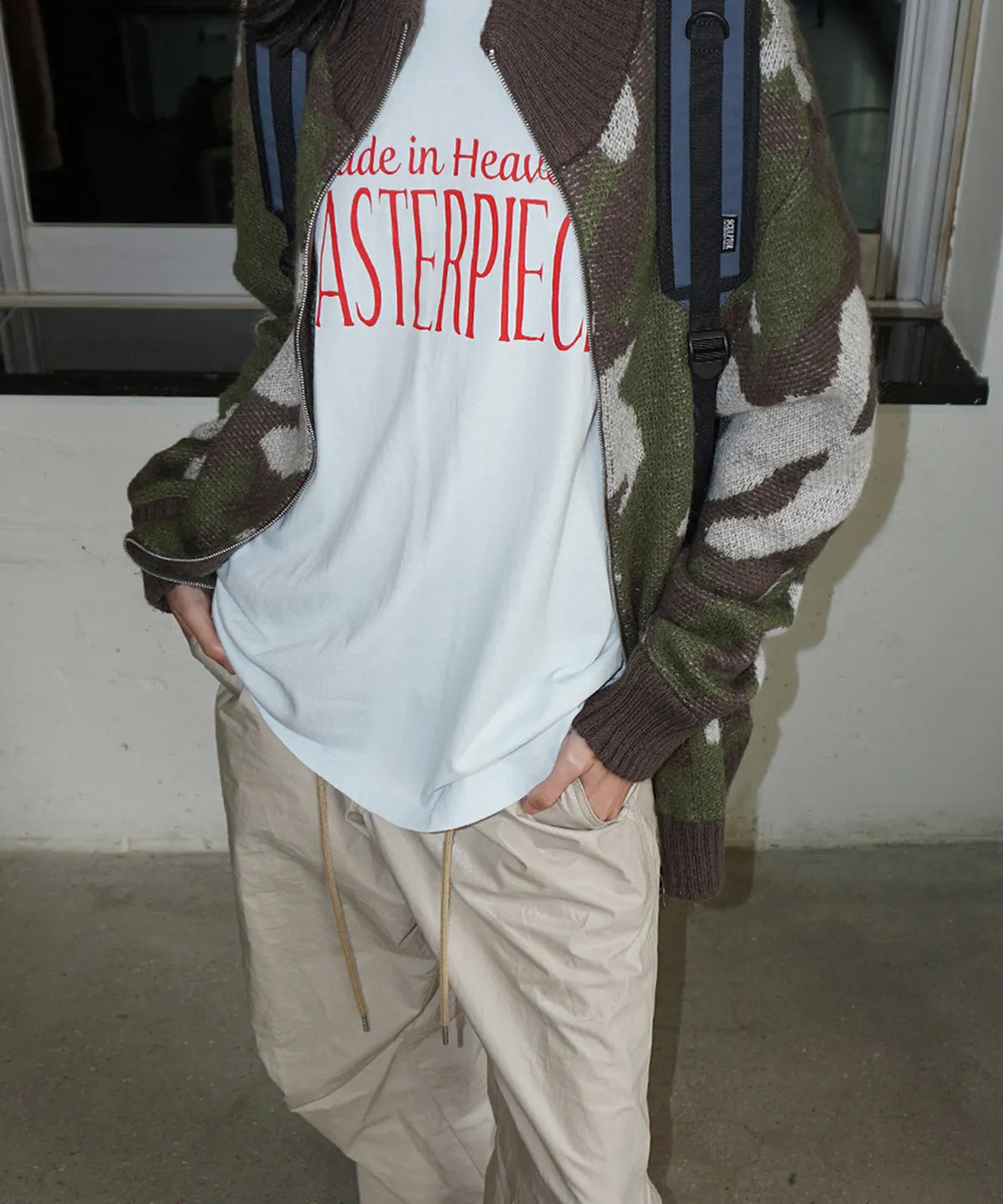 【SCULPTOR】Camouflage Mohair Zip-Up - 2 colors
