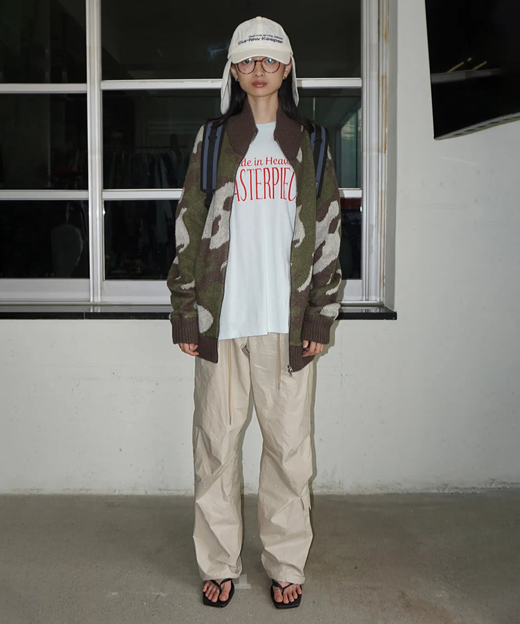 【SCULPTOR】Camouflage Mohair Zip-Up - 2 colors