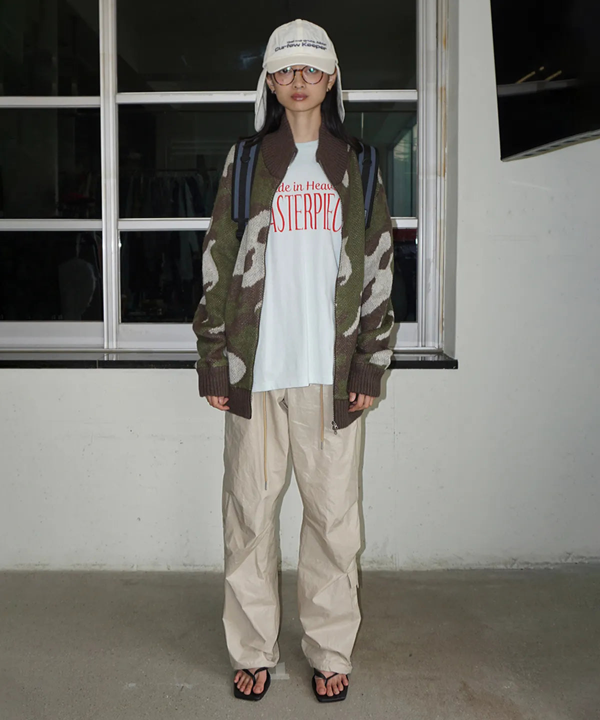 【SCULPTOR】Camouflage Mohair Zip-Up - 2 colors