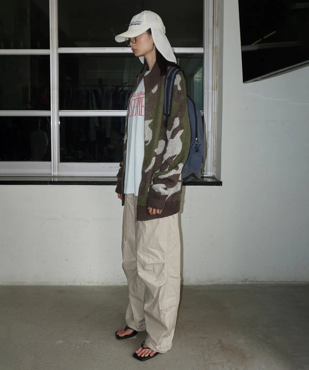 【SCULPTOR】Camouflage Mohair Zip-Up - 2 colors