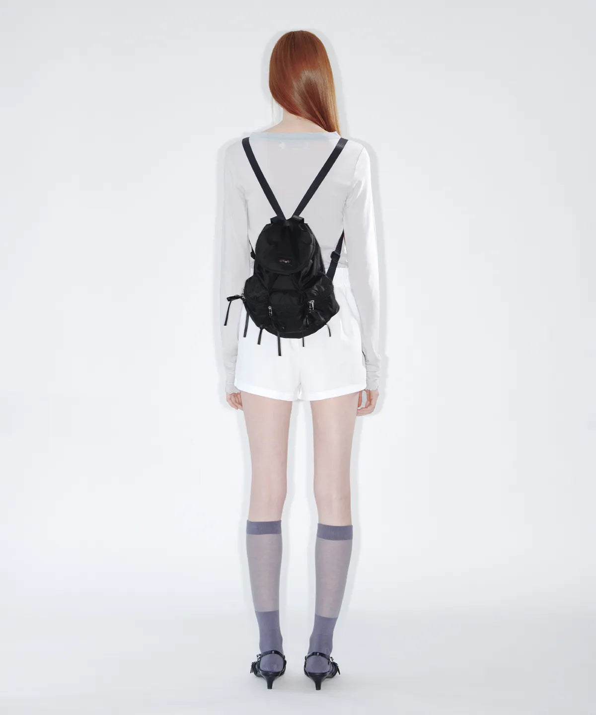 【fennec】BERRY POCKET BACKPACK [ SLIVER / BLACK ]