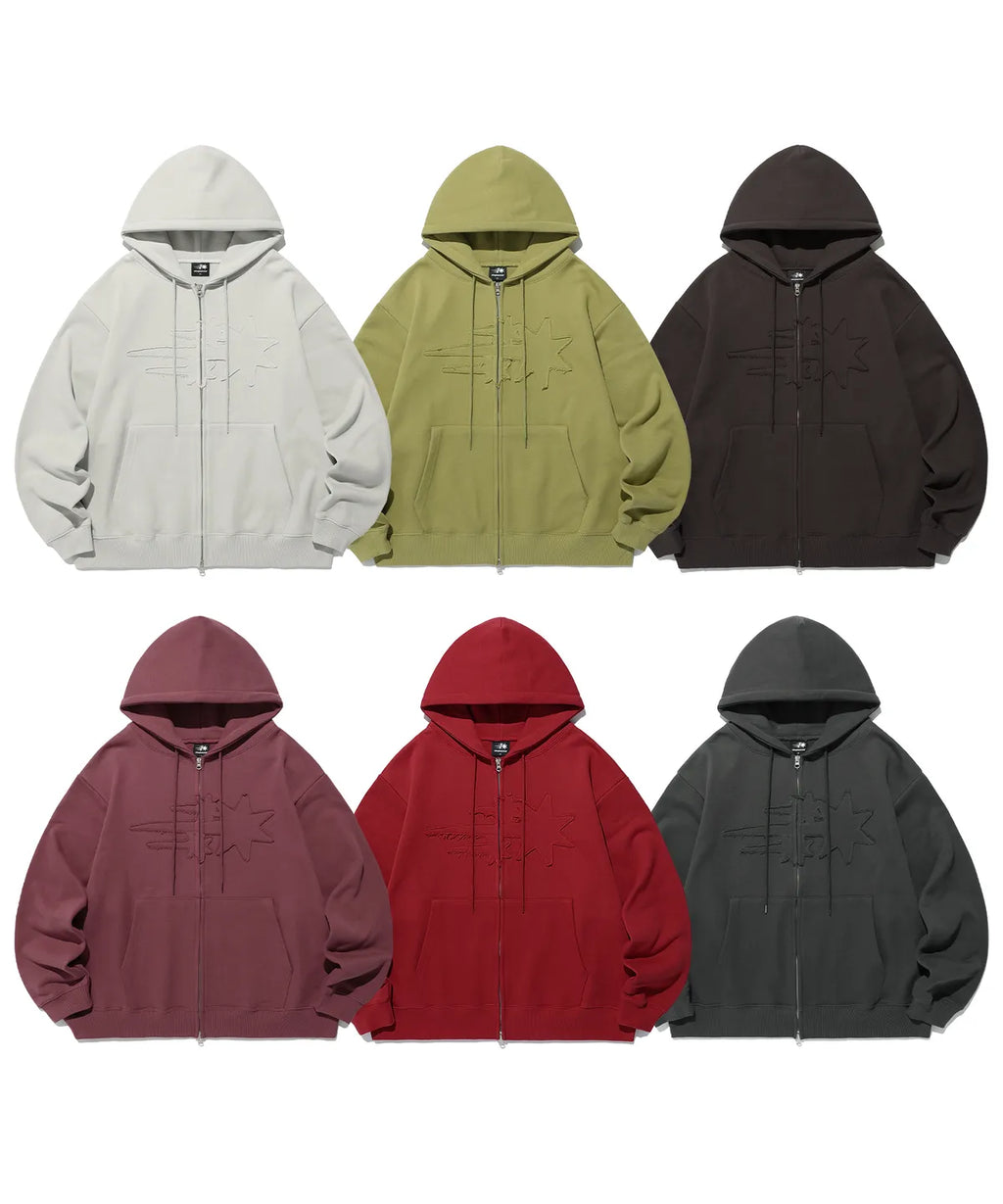 【niceghostclub】3star logo zip hoodie [6 colors]