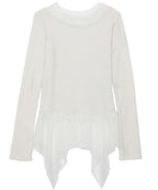 【Flare up】Layered Lace Frill Long Sleeve - 3 colors