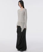 【Flare up】Layered Lace Frill Long Sleeve - 3 colors