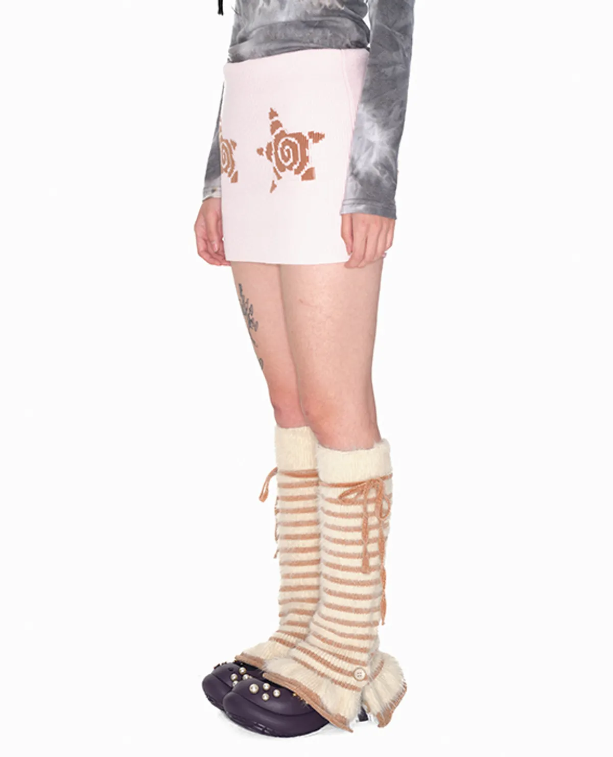 【youthbath】Knit band skirt