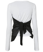 【Flare up】Bustier Layered Long Sleeve - White