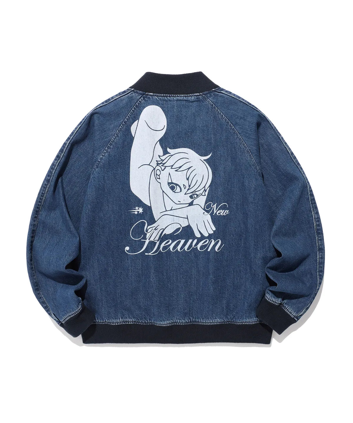 【niceghostclub】heaven denim souvenir jacket [Blue / Red]（藍色L現貨）