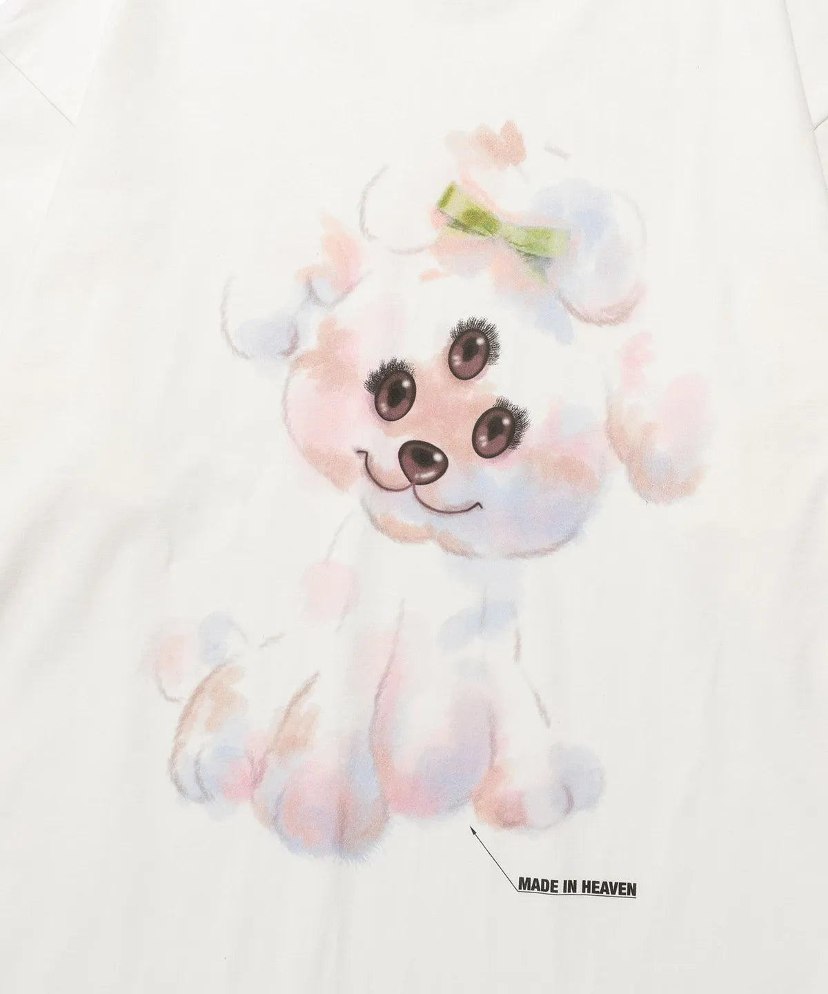 【niceghostclub】3eyes dog big big tee [brown / white]