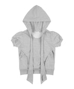 【Fancy Club】PUFF ROUND SCARF HOODIE [Gray]