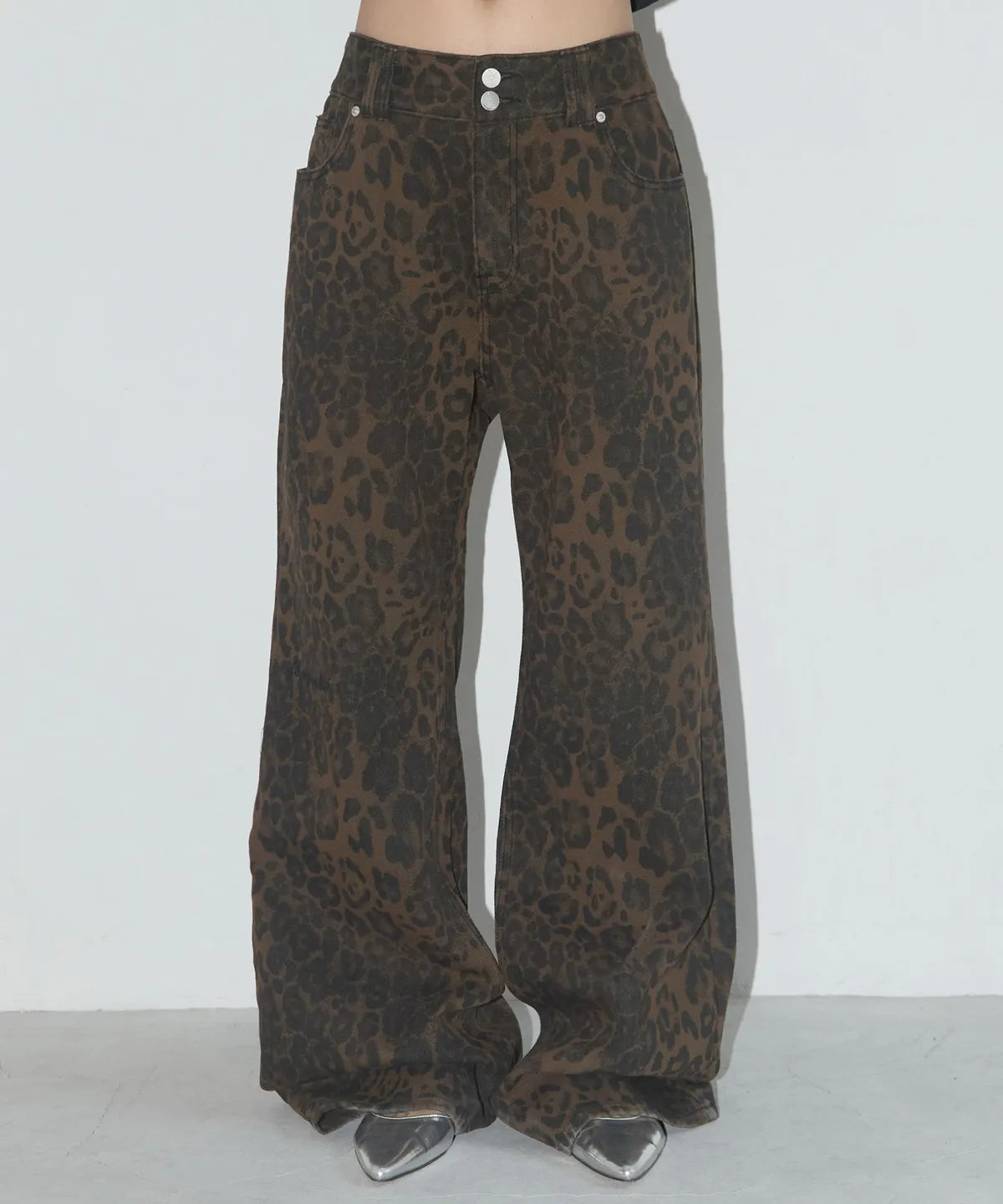 【Fancy Club】LEOPARD BOOTS CUT PANTS