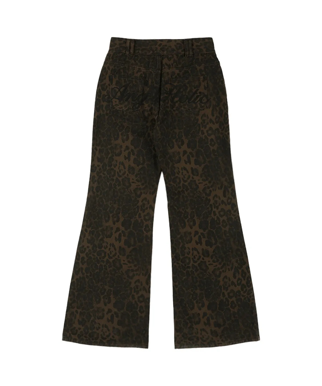 【Fancy Club】LEOPARD BOOTS CUT PANTS