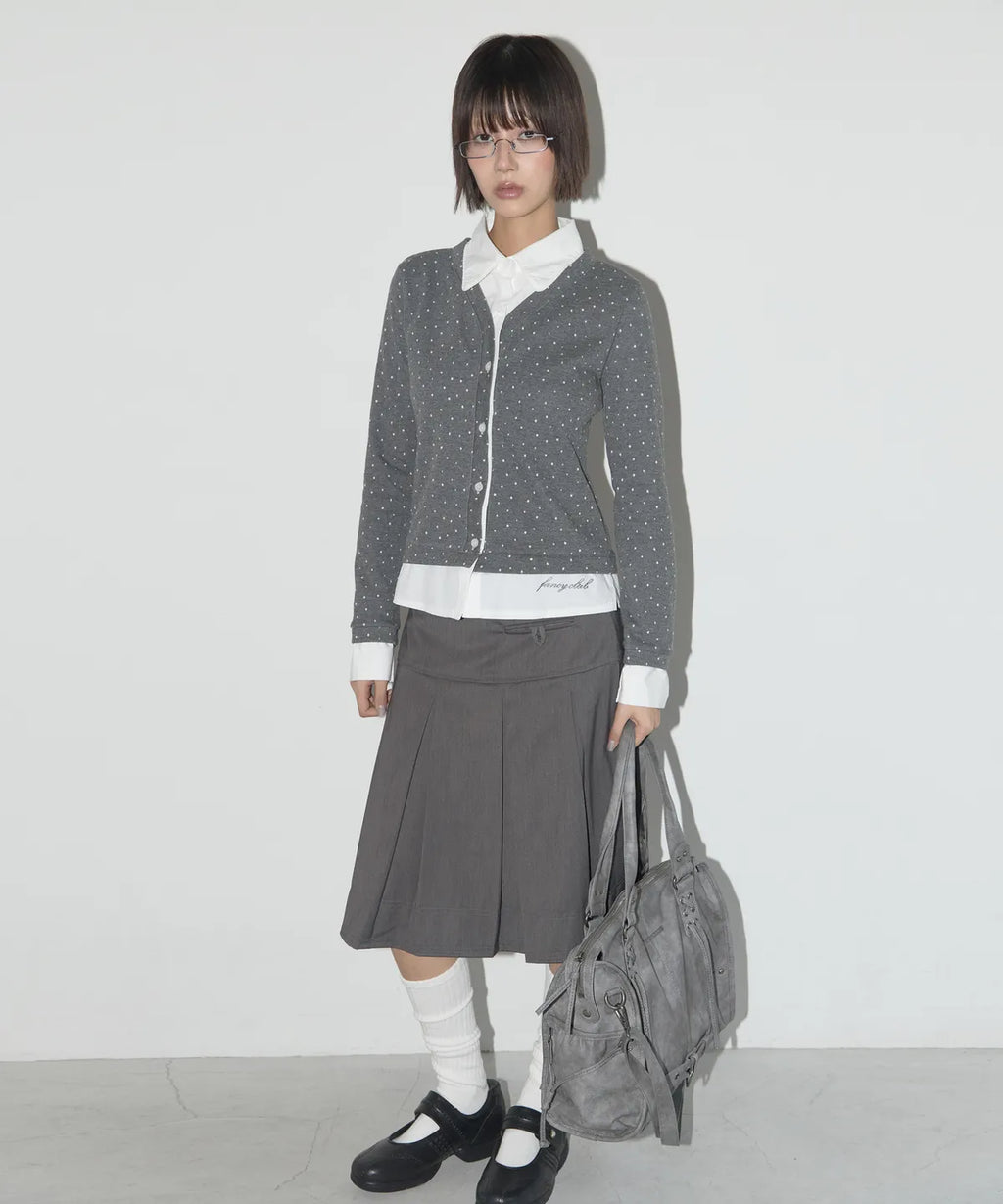 【Fancy Club】BELTED WASHING LEATHER BAG [Black / Gray / Baby Pink]