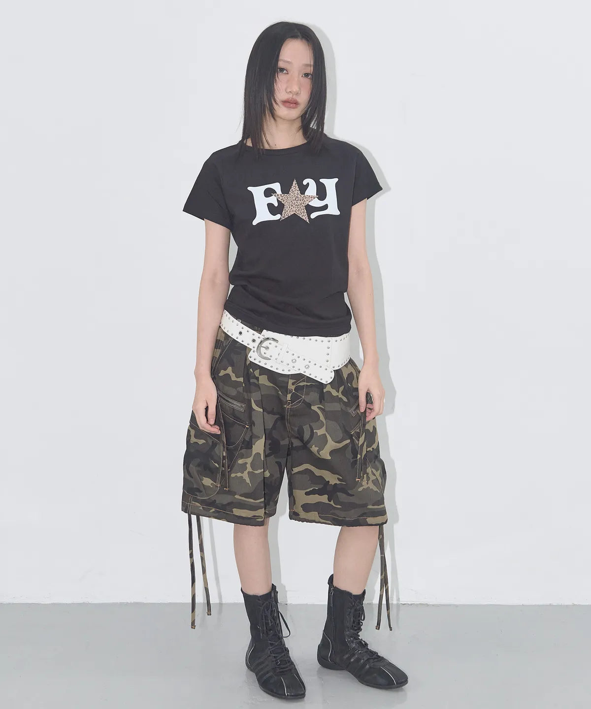 【Fancy Club】FY LEOPARD TEE [White / Red / Black]