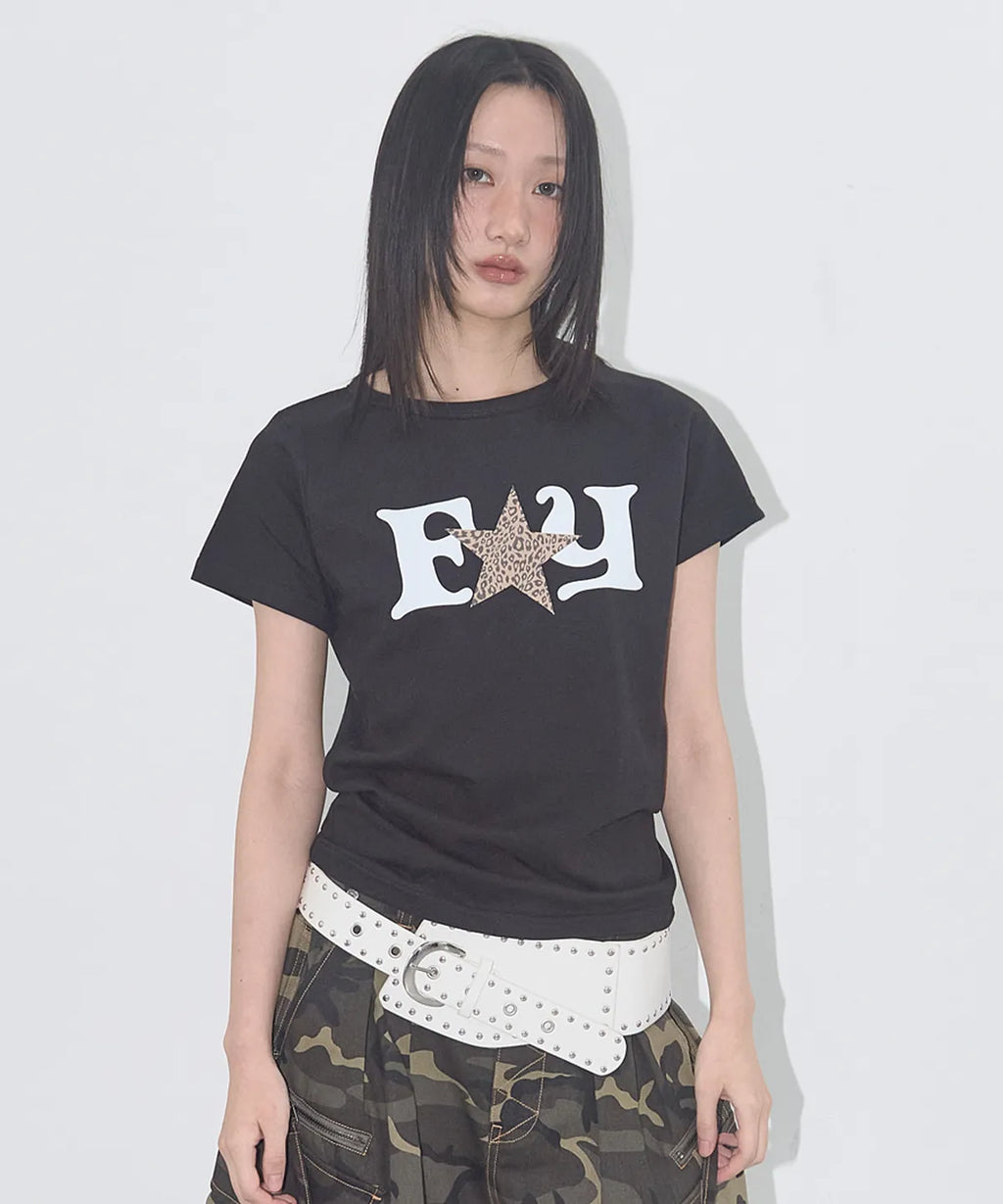 【Fancy Club】FY LEOPARD TEE [White / Red / Black]