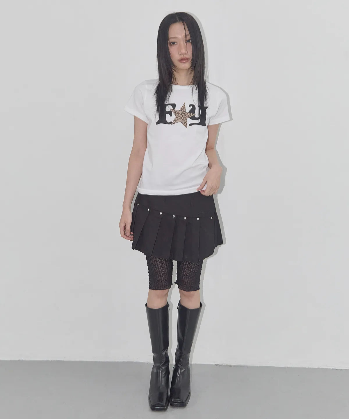 【Fancy Club】FY LEOPARD TEE [White / Red / Black]
