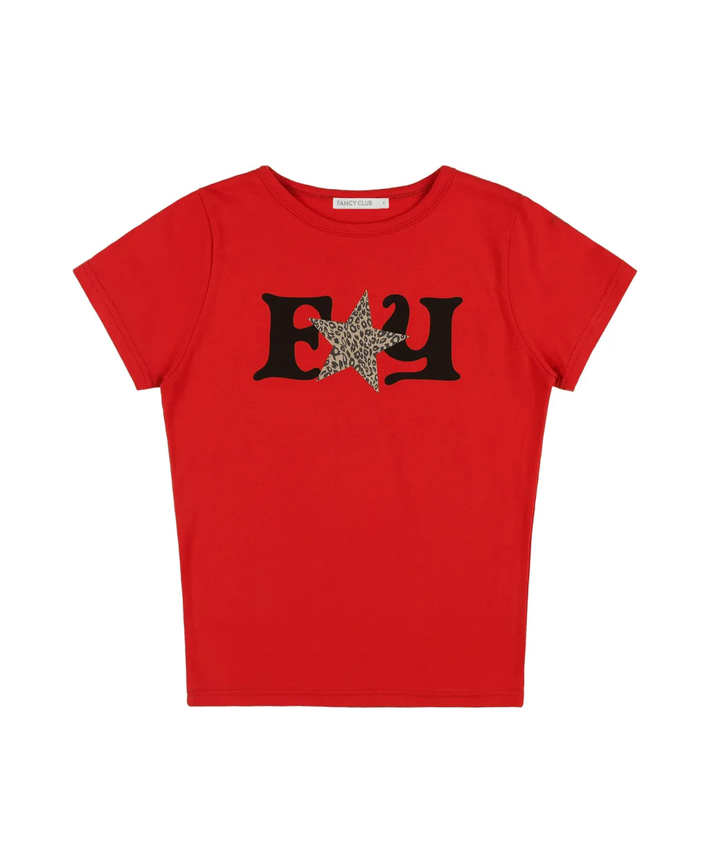 【Fancy Club】FY LEOPARD TEE [White / Red / Black]