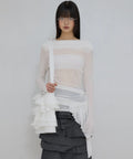 【Flare up】Faye Frill Long Sleeve - White