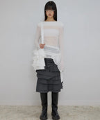 【Flare up】Faye Frill Long Sleeve - White