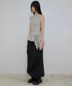 【Flare up】Layered Lace Frill Sleeveless - 3 colors