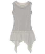 【Flare up】Layered Lace Frill Sleeveless - 3 colors