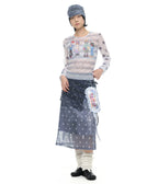 【youthbath】YB x Oliwa Mesh Graphic Stripe Top