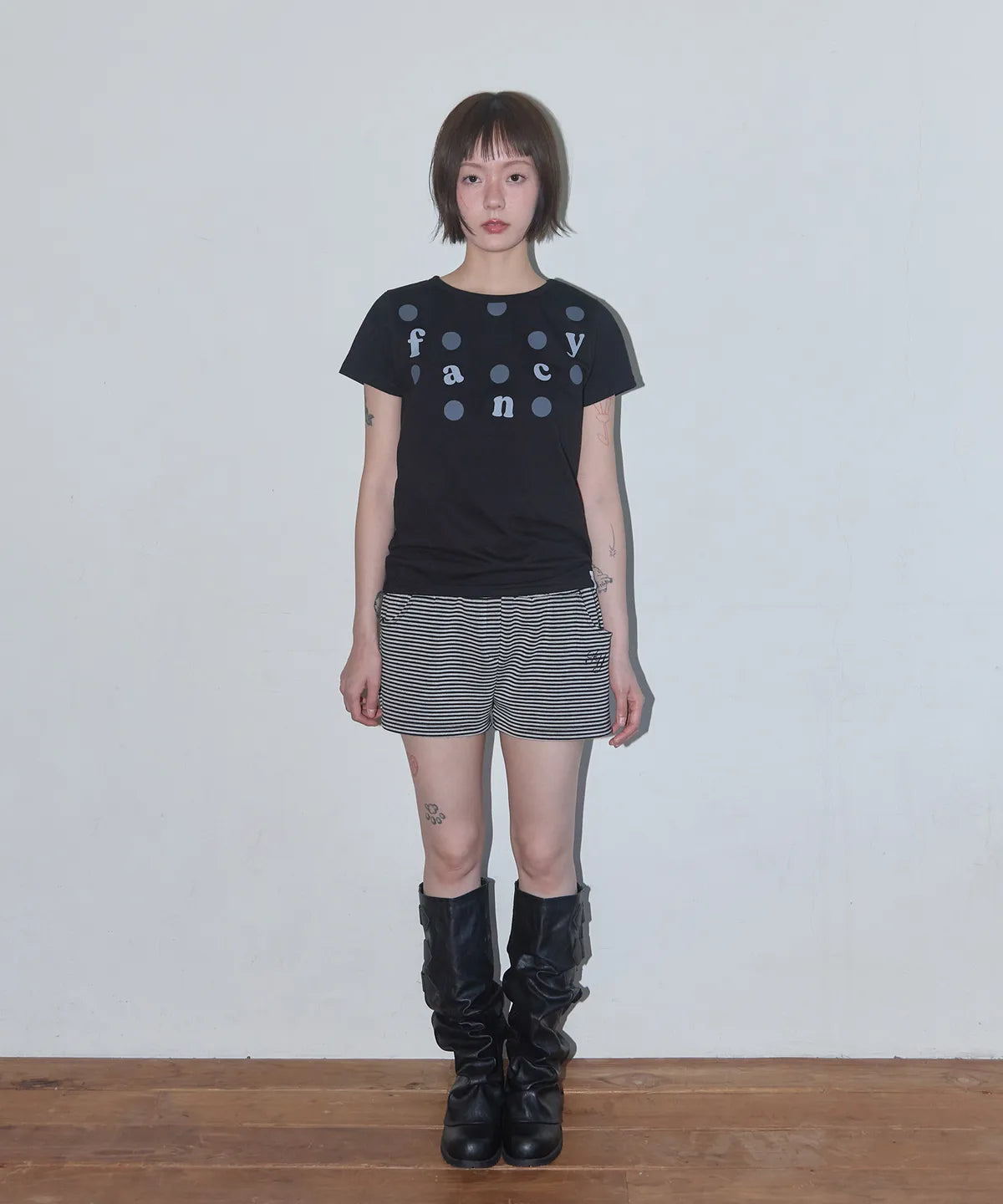 【Fancy Club】DOT FADE FANCY TEE [Black]