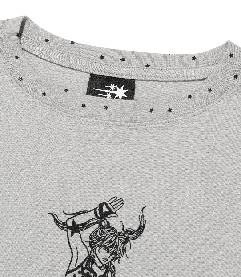 【niceghostclub】  wrestling star tee [ grey / brown ]