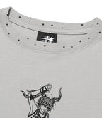 【niceghostclub】  wrestling star tee [ grey / brown ]