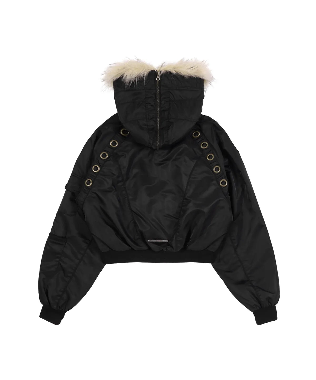 【Fancy Club】EYELET FUR MA-1 JACKET - 4 colors