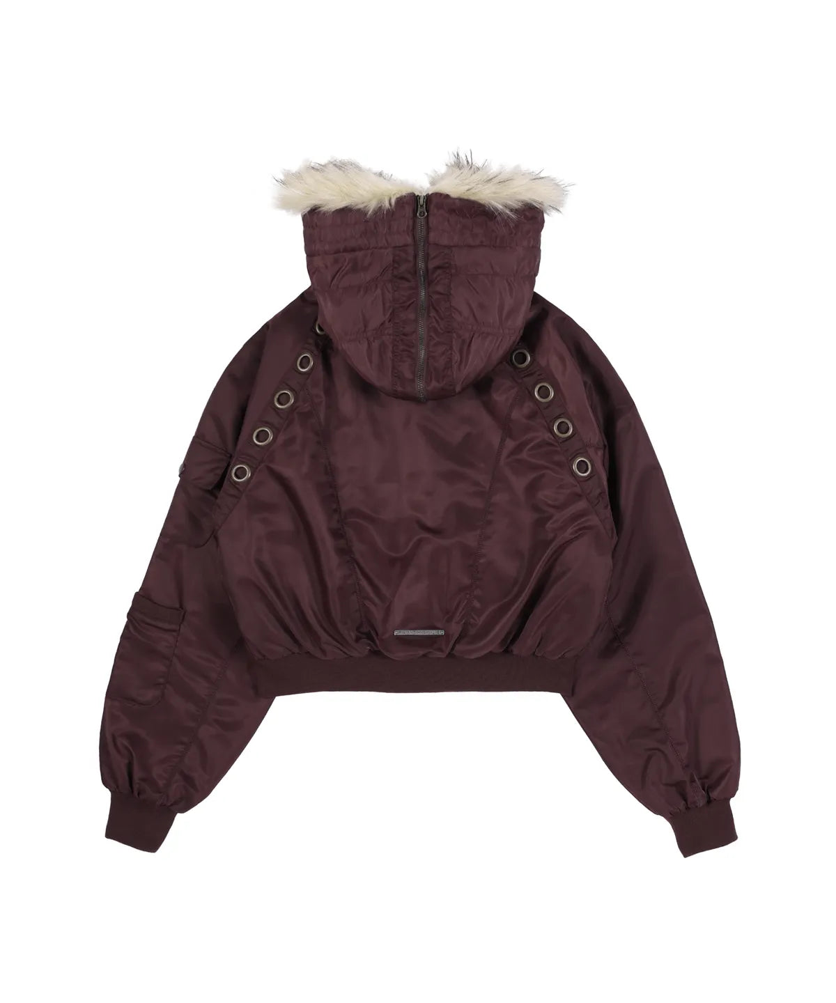 【Fancy Club】EYELET FUR MA-1 JACKET - 4 colors