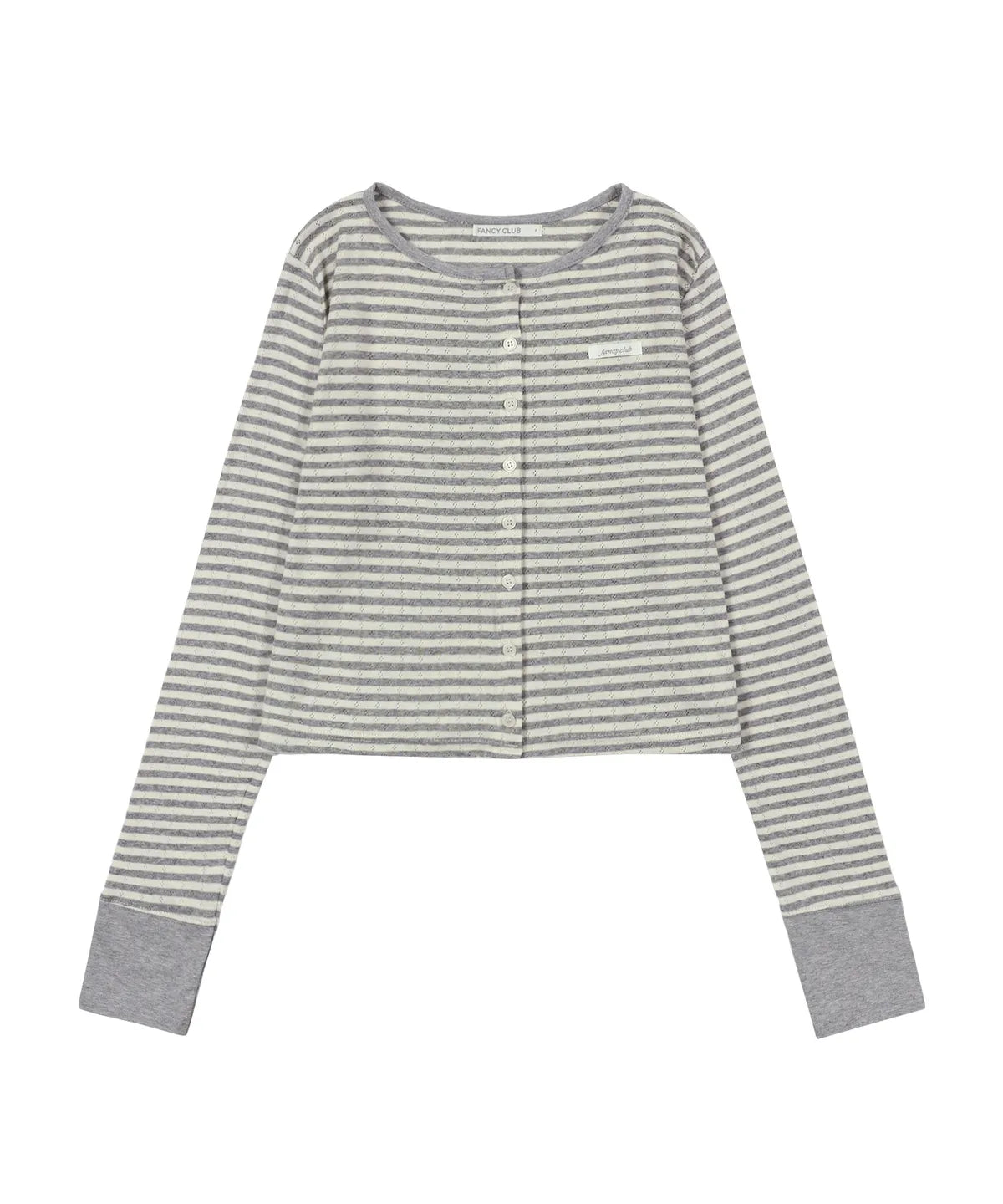 【Fancy Club】AIRY BUTTON CARDIGAN [Melange / Beige / Gray]